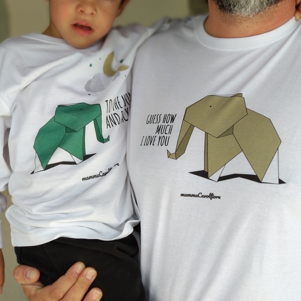 Οικογενειακό σετ μπλούζες LFANTS - "Guess how much I Love you" - ελεφαντάκι