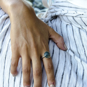 "Green Agate" silver 925 ring - ασήμι, ημιπολύτιμες πέτρες, ημιπολύτιμες πέτρες, Black Friday, αυξομειούμενα - 3