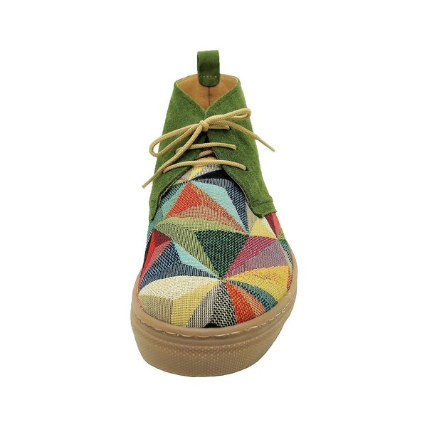 MARGO SHOES Μποτάκια Δέρμα Καστόρι “COLORFUL TRIANGLES” - 2