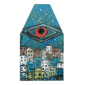 κρεμαστό Πινακακι 2020 Devil eye - χειροποίητα, δώρα για δασκάλες, γούρια, πίνακες ζωγραφικής