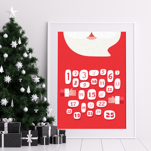 Ξύλινο Κάδρο "Hμερολόγιο Aντίστροφης Mέτρησης"|42x30εκ. Χριστουγεννιάτικη Διακόσμηση - αφίσες, δώρα για παιδιά, διακοσμητικά, άγιος βασίλης - 2