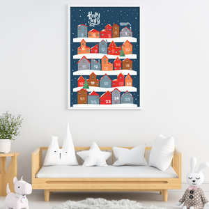 Ξύλινο Κάδρο "Hμερολόγιο Aντίστροφης Mέτρησης" σε χρώμα Άγιας Νύχτας|Α3 Χριστουγεννιάτικη Διακόσμηση - ξύλο, σπίτι, διακοσμητικά, χριστουγεννιάτικα δώρα - 4