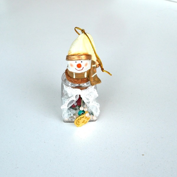 Xmas Charm Snowman - βάζα & μπολ, χιονάνθρωπος, χριστουγεννιάτικα δώρα, γούρια - 3