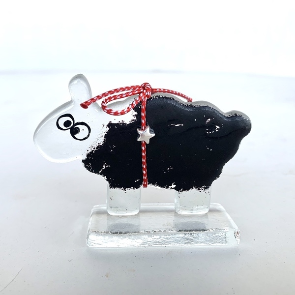 The black sheep fused glass - διακοσμητικά