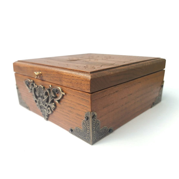 Χειροποίητο ξύλινο κουτί χαραγμένο με κέλτικο σχέδιο δέντρο - κουτί, χειροποίητα - 5