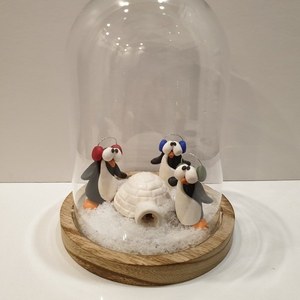 Χριστουγεννιατικη γυαλα με πιγκουινους! - χριστουγεννιάτικο, διακοσμητικά, χριστουγεννιάτικα δώρα