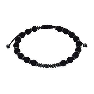 Ανδρικό βραχιόλι hematite - black beads - ημιπολύτιμες πέτρες, αιματίτης, βραχιόλια, δώρα για άντρες - 2
