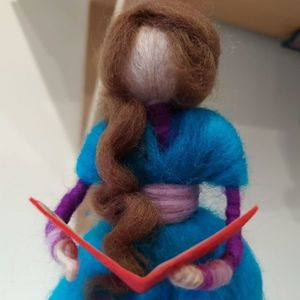 "Η Χορωδός" μάλλινη κουκλίτσα needle felted - μαλλί, κουκλίτσα, διακοσμητικά