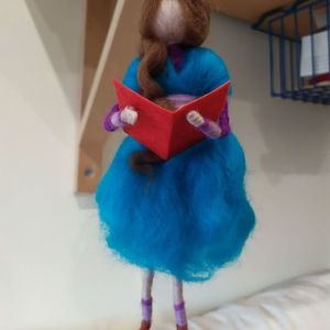 "Η Χορωδός" μάλλινη κουκλίτσα needle felted - μαλλί, κουκλίτσα, διακοσμητικά - 5