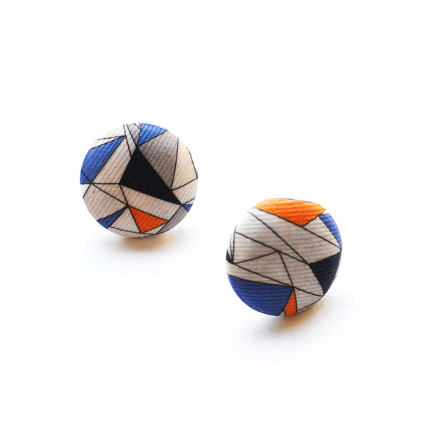 art earrings | Aνακατεμένα τρίγωνα - καρφωτά, φθηνά