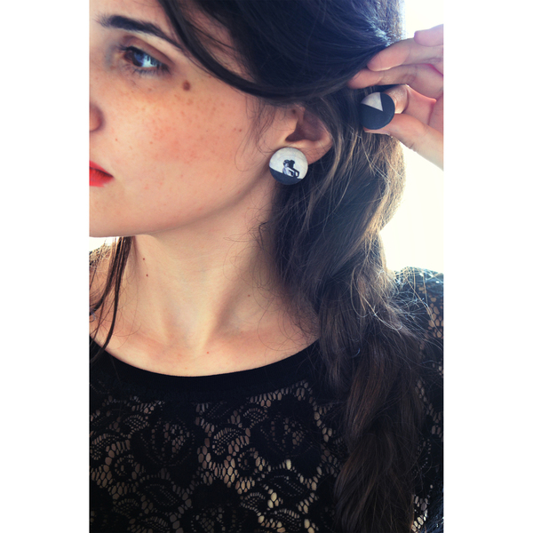 art earrings | scertzo - καρφωτά, φθηνά - 2