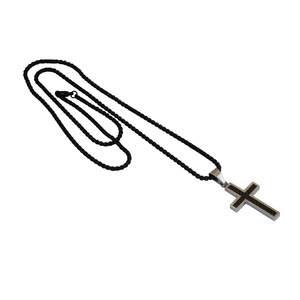 Ανδρικό μενταγιόν ατσάλινος σταυρός - ατσάλι, δώρα για άντρες, σταυροί - 3