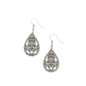 "Teardrop Earrings" - Μίνιμαλ boho κρεμαστά σκουλαρίκια - επάργυρα, δάκρυ, boho, μπρούντζος, κρεμαστά, γάντζος, φθηνά