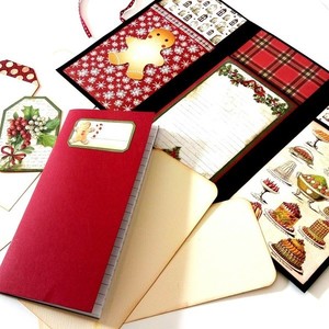 Σημειωματάριο για Χριστουγεννιάτικες συνταγές - χειροποίητα, ρετρό, τετράδια & σημειωματάρια, ευχετήριες κάρτες - 4
