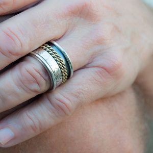 Ανδρικό η Γυναικείο φαρδύ δαχτυλίδι. - ασήμι, ανδρικά, σταθερά - 2
