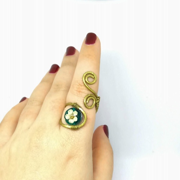 Χειροποίητο δαχτυλίδι από μπρούτζο - μπρούντζος, μεγάλα, αυξομειούμενα, φθηνά - 3
