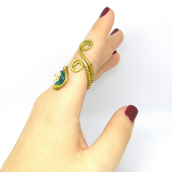 Χειροποίητο δαχτυλίδι από μπρούτζο - μπρούντζος, μεγάλα, αυξομειούμενα, φθηνά - 4