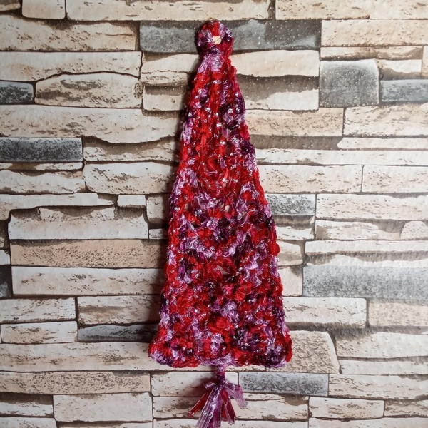 Christmas Tree Wall Hanging Macramé - νήμα, διακόσμηση, στολίδι, διακοσμητικά, χριστουγεννιάτικα δώρα - 2