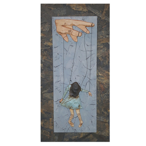 Πίνακας από πηλό "Μαριονέτα" - πίνακες & κάδρα, πηλός, χειροποίητα, πρωτότυπα δώρα