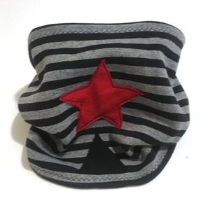 Παιδικό κασκόλ λαιμός - Neck warmer Ριγέ και αστεράκι - αστέρι, χριστουγεννιάτικο, λαιμοί, δώρα για αγόρια