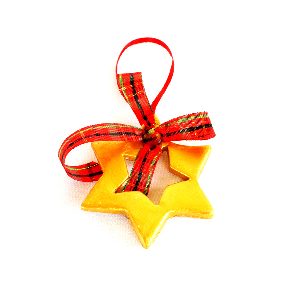 Κεραμικό Αστέρι Χρυσό - ζωγραφισμένα στο χέρι, αστέρι, αστέρι, πηλός, κεραμικό, χριστουγεννιάτικα δώρα, στολίδια