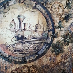 Πίνακας, "Time Traveller", Steampunk - πίνακες & κάδρα - 4