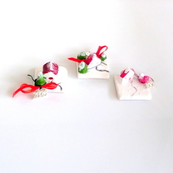 Γούρι Κεραμικά Σπιτάκια με Καρδιά - ζωγραφισμένα στο χέρι, σπίτι, πηλός, κεραμικό, σπιτάκι, γούρια - 4