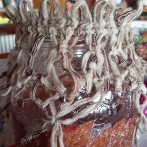 Boho Candle Holder Macramé - νήμα, ρεσώ & κηροπήγια, boho, χριστουγεννιάτικα δώρα, στολισμός τραπεζιού, διακόσμηση βεράντας, κεριά & κηροπήγια - 2