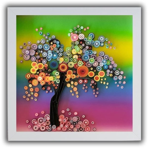 Coloured Tree of Life - πίνακες & κάδρα, δέντρα, χειροποίητα, δώρα γάμου, πρωτότυπα δώρα - 2