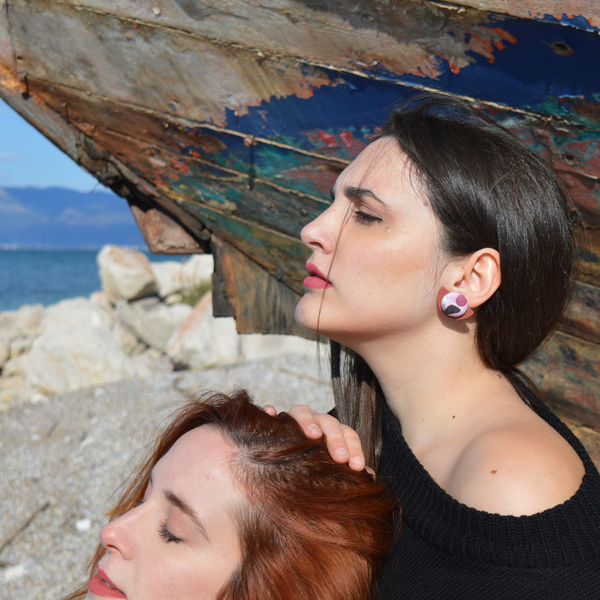σκουλαρίκια τέχνης | breathe earrings 13 - καρφωτά, boho - 5