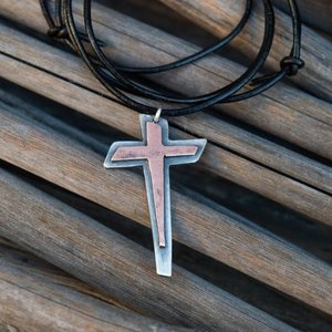 Ανδρικός mixed metal σταυρός - σταυρός, σταυροί - 2