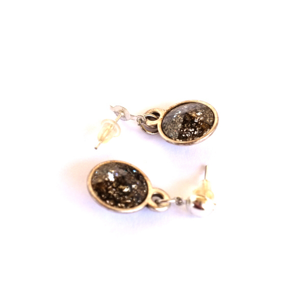 Σκουλαρίκια με πέτρες Swarovski Crystal Black - κρύσταλλα, επάργυρα, swarovski, πέτρες, κρεμαστά - 2