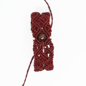 Χειροποίητο bohochic μακραμέ βραχιόλι με ημιπολύτιμη πέτρα - ημιπολύτιμες πέτρες, μακραμέ, χάντρες, boho, αυξομειούμενα - 2