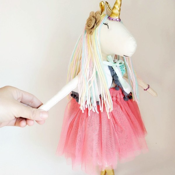Unicron Doll / Κούκλα μονόκερος Rallou - χειροποίητα, μονόκερος, δώρα γενεθλίων - 2