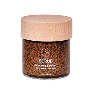 Χειροποίητο scrub με κουκούτσι ελιάς και καφέ 100ml - scrub