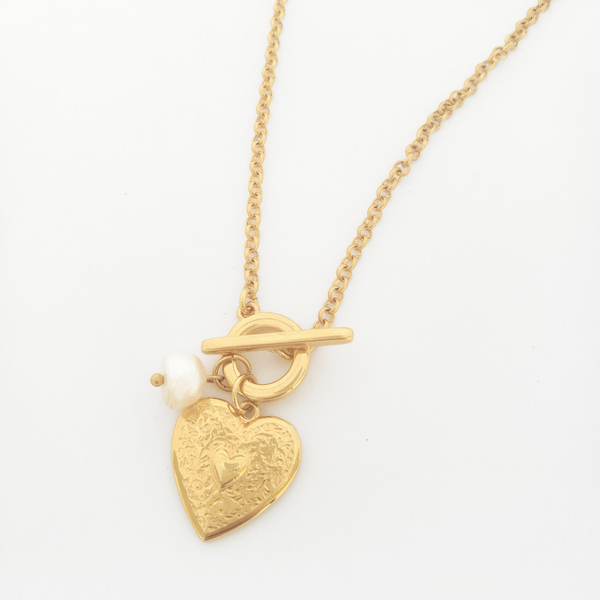 Vintage heart necklace!❤ - επιχρυσωμένα, καρδιά, κοντά, δώρα αγίου βαλεντίνου
