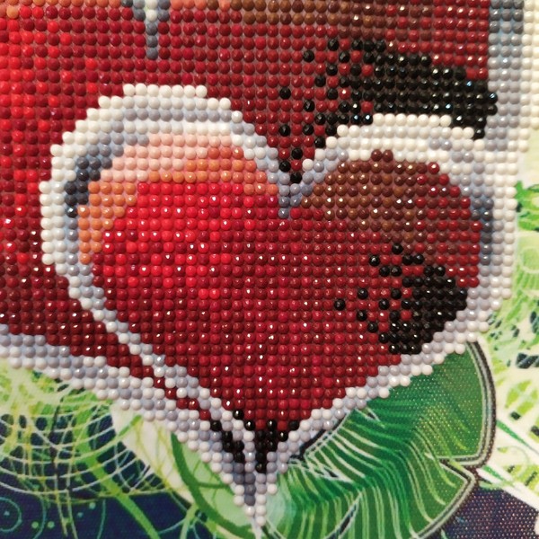 Πίνακας ψηφιδωτό καρδούλες μερικώς διακοσμημένο με στρασάκια - πίνακες & κάδρα, καρδιά, romantic, αγ. βαλεντίνου - 3