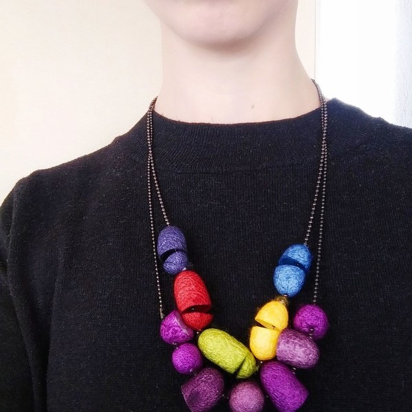 The purple necklace - κοντά, ατσάλι, πρωτότυπα δώρα, φθηνά - 3