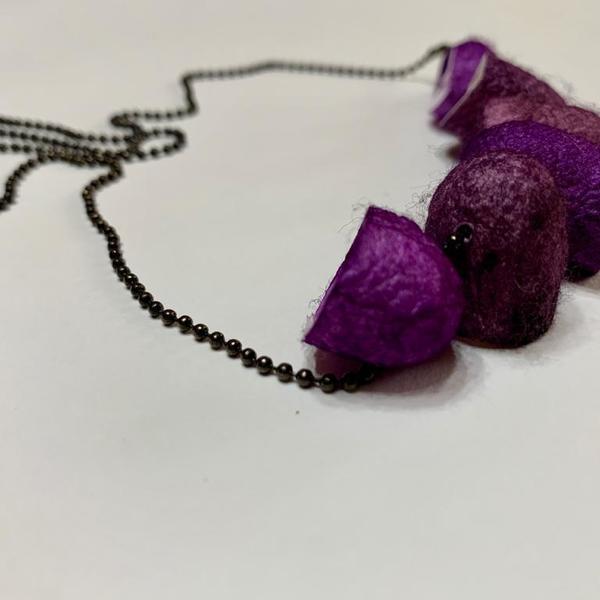 The purple necklace - κοντά, ατσάλι, πρωτότυπα δώρα, φθηνά - 4