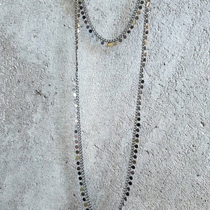 Gunmetal long necklace - επάργυρα, μακριά, ατσάλι
