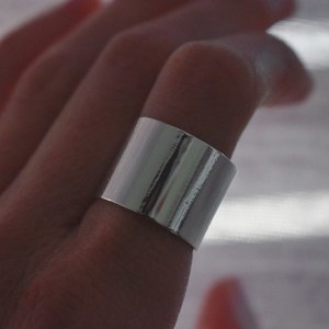 Σφυρήλατο αυξομειούμενο χειροποίητο δαχτυλίδι - chic, επάργυρα, μεγάλα, αυξομειούμενα, φθηνά - 3