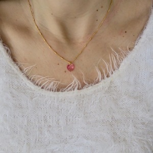 Κολιέ με Ροζ Swarowski καρδιά - vintage, καρδιά, swarovski, κοσμήματα - 5
