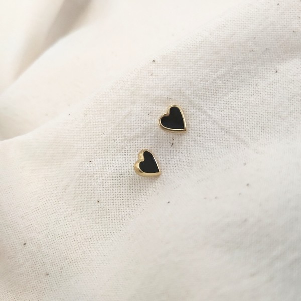Mini heart earrings - καρδιά, καρφωτά, κοσμήματα, φθηνά - 2