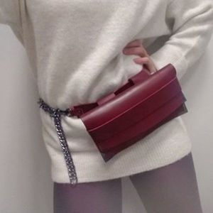 BELT BAG - δέρμα, μεταλλικά στοιχεία, μέσης, μικρές - 3