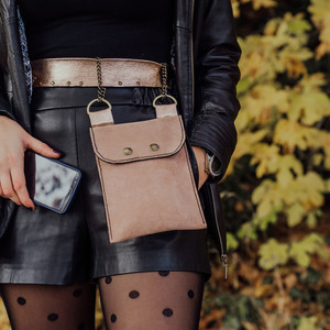 Rock it metallic Belt Bag - χειροποίητα, μικρές - 2