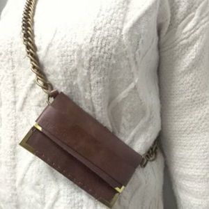 MINI BAG - δέρμα, χιαστί, χειροποίητα, μεταλλικά στοιχεία, μικρές, φθηνές - 3