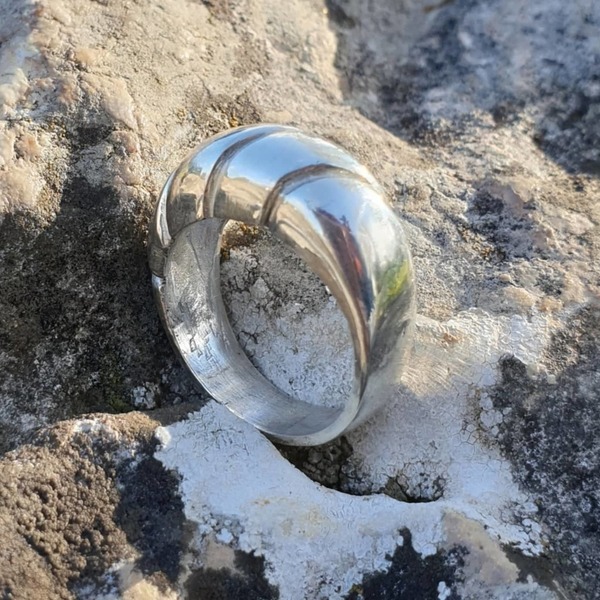 ''Curly ring'' - Χειροποίητο δαχτυλίδι από ασήμι 925 - ασήμι, romantic, minimal, σταθερά, μεγάλα - 5