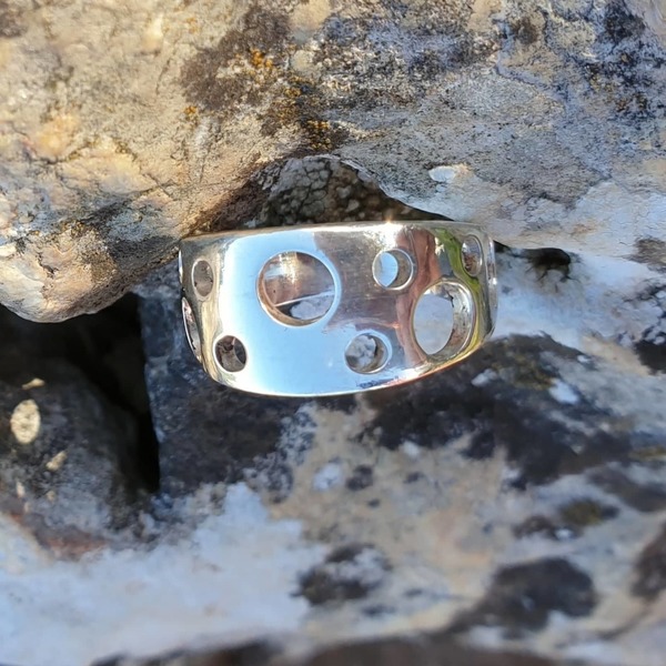 ''Bubble ring'' - Χειροποίητο δαχτυλίδι από ασήμι 925. - ασήμι, romantic, minimal, σταθερά, μεγάλα - 4