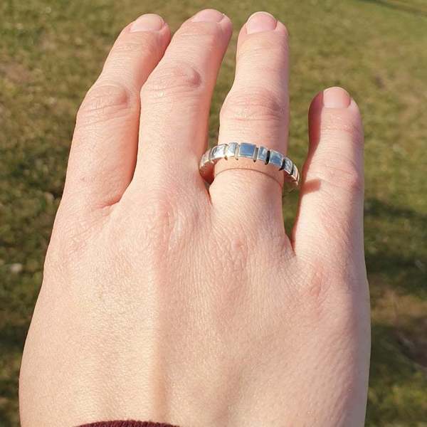''Industrial ring'' - Χειροποίητο δαχτυλίδι από ασήμι 925. - ασήμι, επάργυρα, minimal, σταθερά, μεγάλα - 5