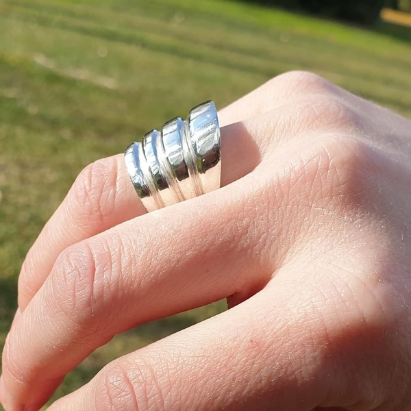 ''4 levels ring'' - Χειροποίητο δαχτυλίδι από ασήμι 925. - ασήμι, επάργυρα, minimal, σταθερά, μεγάλα - 4